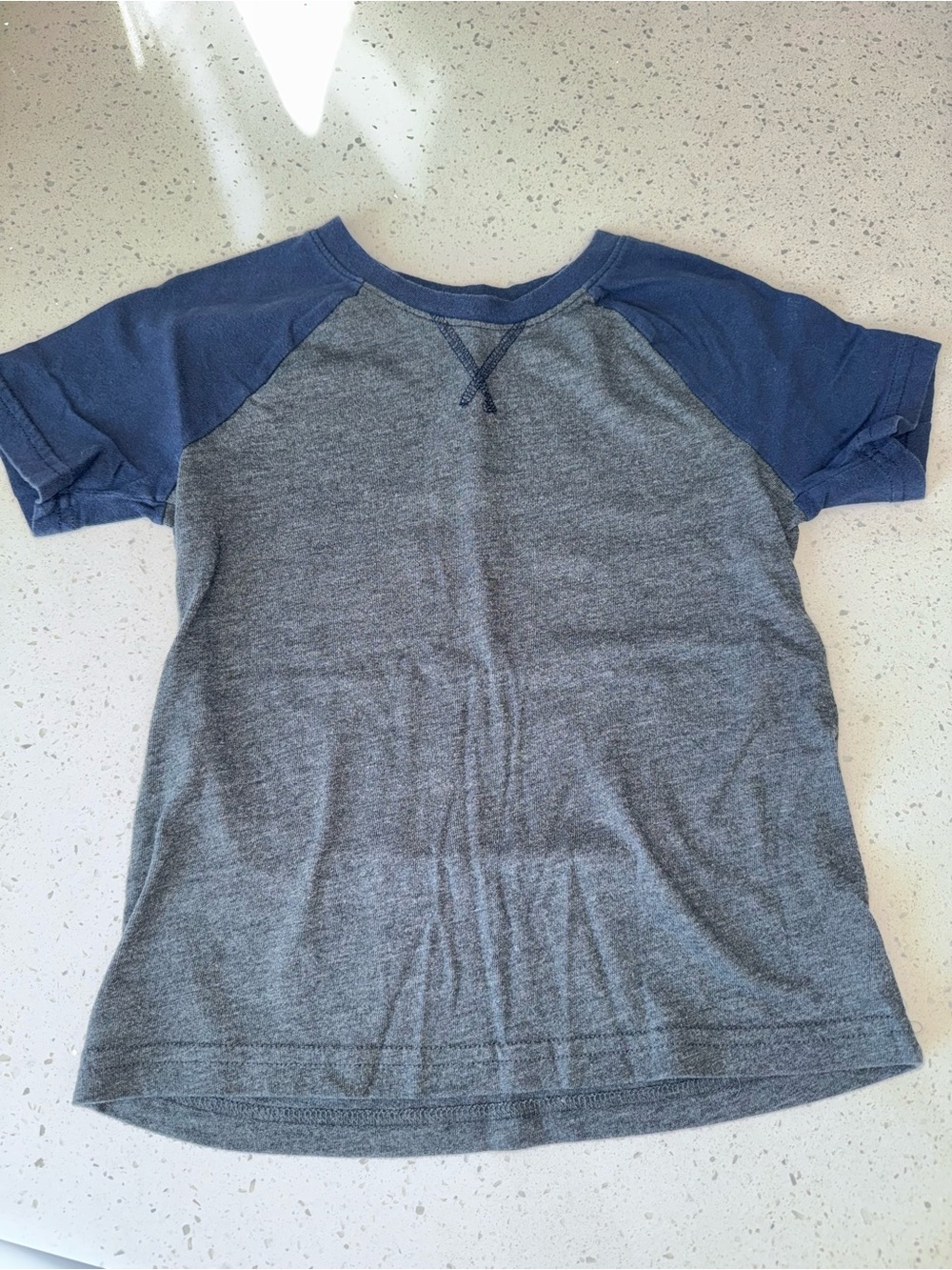 Kids Two-Tone Grey and Blue Raglan Tee